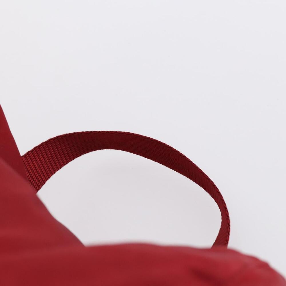 PRADA Backpack Nylon Red Silver Auth 154157 - Picture 14 of 16